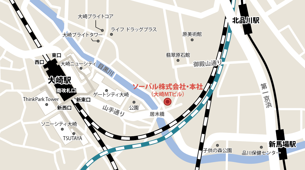 ソーバル本社地図
