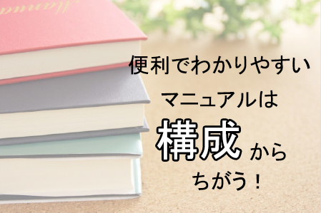 マニュアルの分冊と目次構成